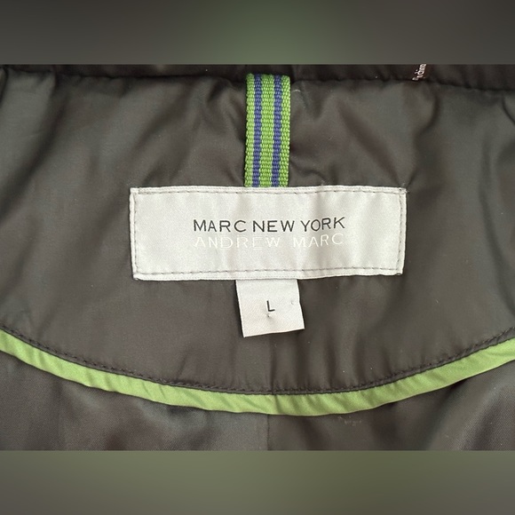 Marc New York, Andrew Marc - Women's Black Mid-Length Puffer Coat (L) - Picture 8 of 16